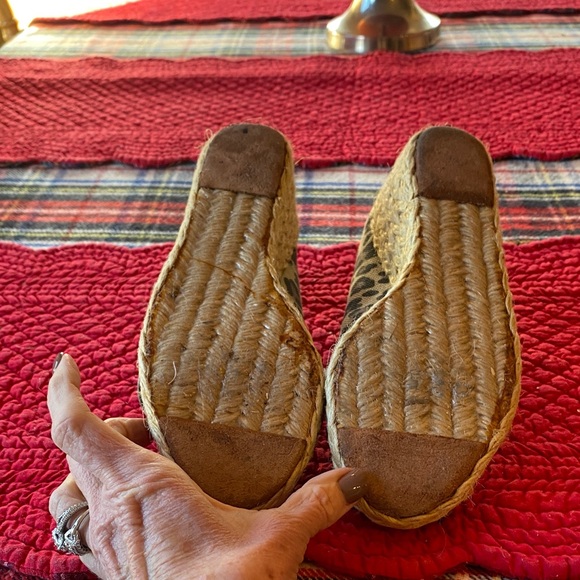Ralph Lauren Leopard Print Wedge Espadrilles - Picture 5 of 5